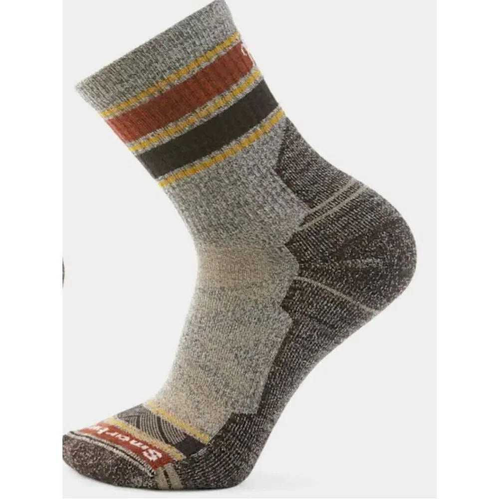 SmartWool XL Unisex Brown Hike Mid Crew Light Cushion Merino Wool Blend Socks